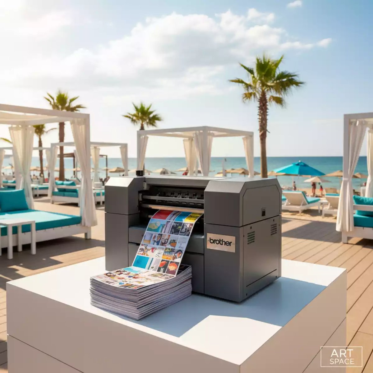 Аренда Финишер брошюровщик Brother SF 4000 на пляжных клубах Хосты — ART SPACE
