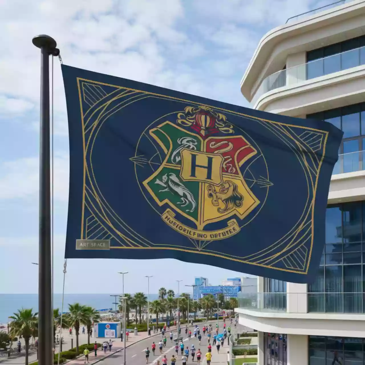 Аренда Флаг двухсторонний Хогвартс в Pullman Sochi Centre — ART SPACE