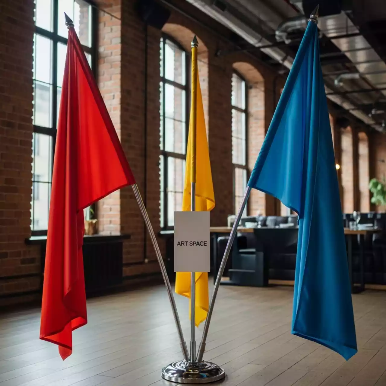 Аренда Флаги трехрожковые в ресторане «Магадан» — ART SPACE