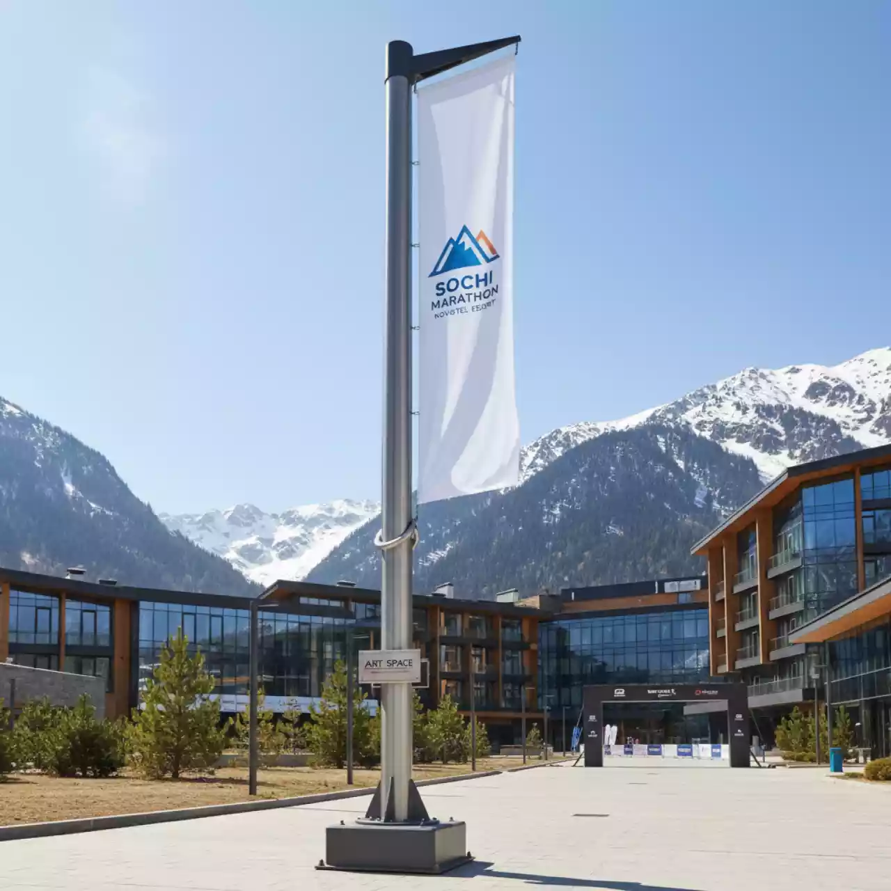 Аренда Флагшток баннер 3,6 м в Novotel Resort — ART SPACE