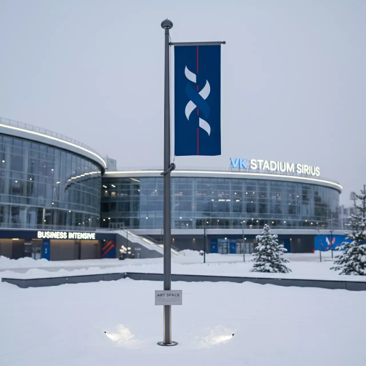 Аренда Флагшток Престиж 8 м в VK Stadium Sirius — ART SPACE