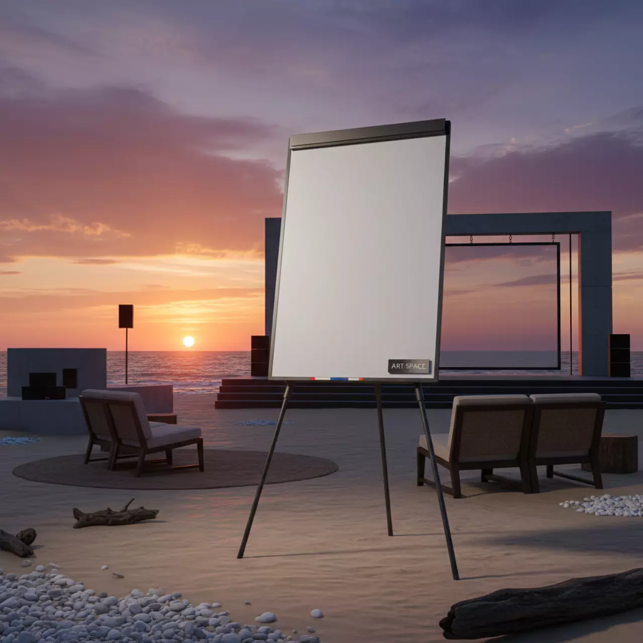 Аренда Флипчарт Nobo Shark 100х68,5 см на пляже «Маяк» — ART SPACE