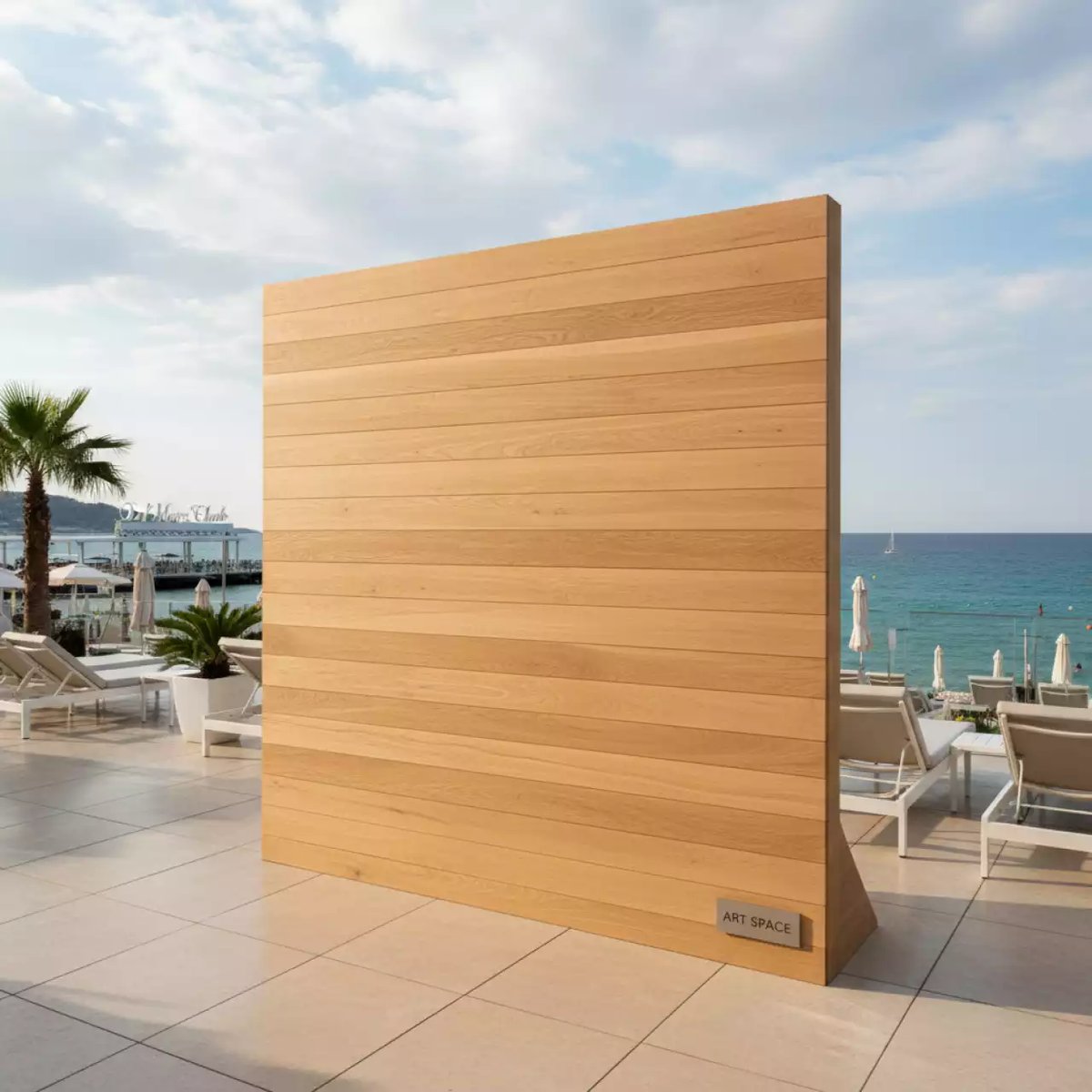 Аренда Фон деревянный для фотозоны в пляжном клубе Del Mar — ART SPACE