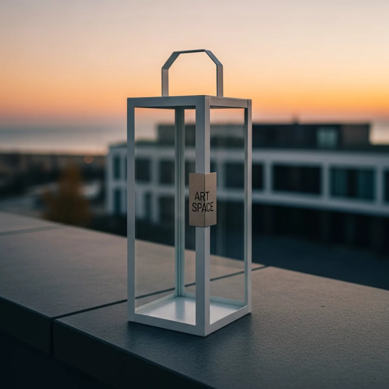 Аренда Фонарь белый металлический 35 см в пляжном комплексе VinoGrad — ART SPACE