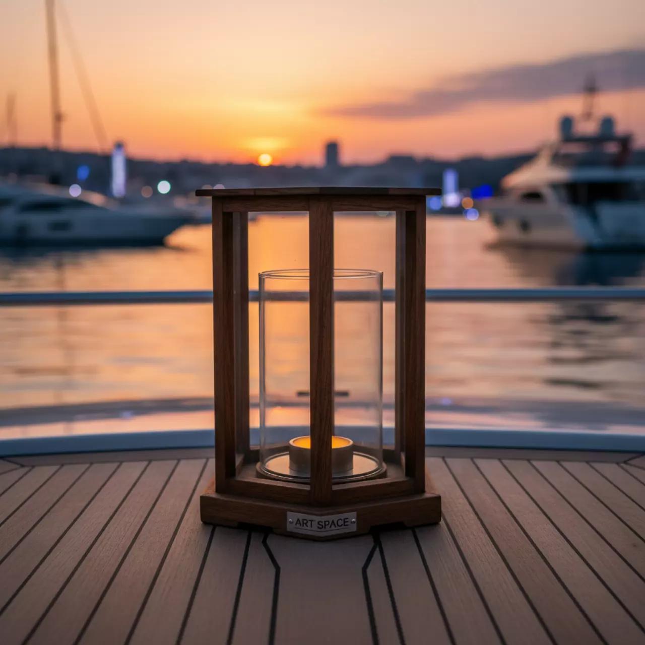 Аренда Фонарь деревянный Крюнгер средний на VIP-яхте (Имеретинский порт) — ART SPACE