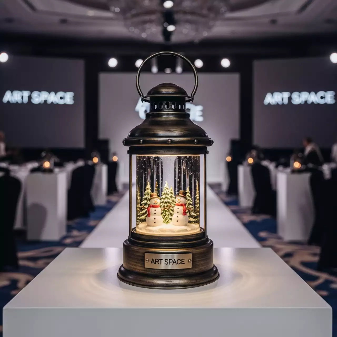 Аренда Фонарь новогодний Winter Glade "Снеговики" F 209 2 в Novotel Resort — ART SPACE