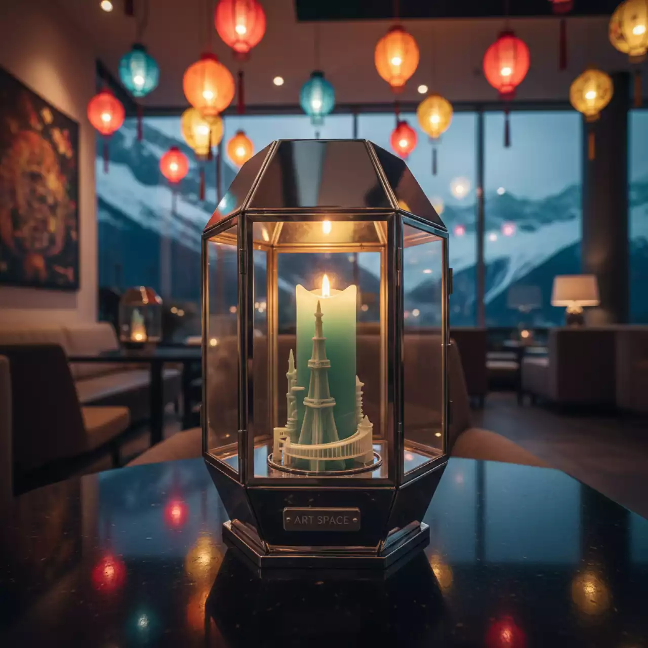 Аренда Фонарь с формовой свечой в Golden Tulip Rosa Khutor — ART SPACE