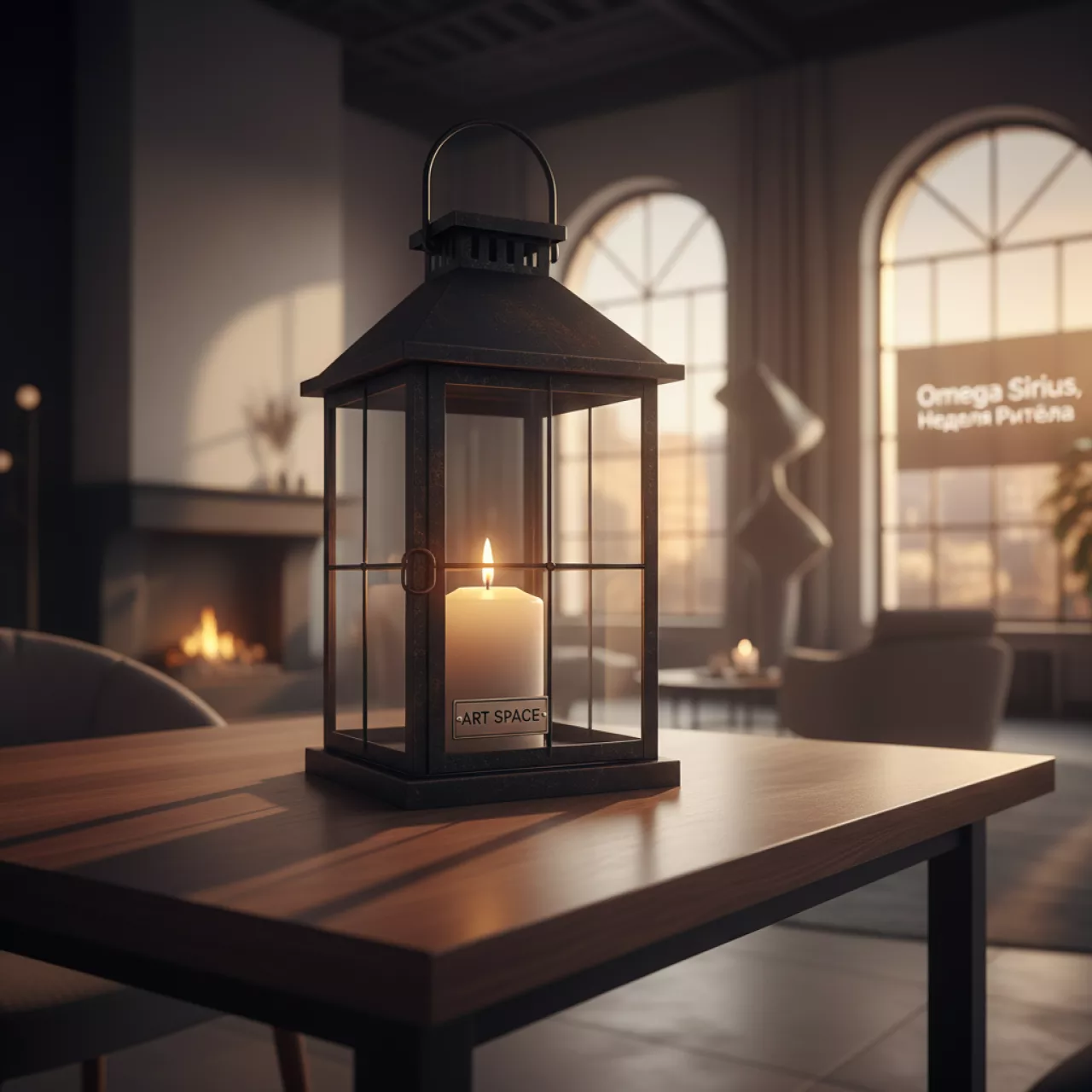 Аренда Фонаря ретро с парафиновой свечкой в Omega Sirius — ART SPACE