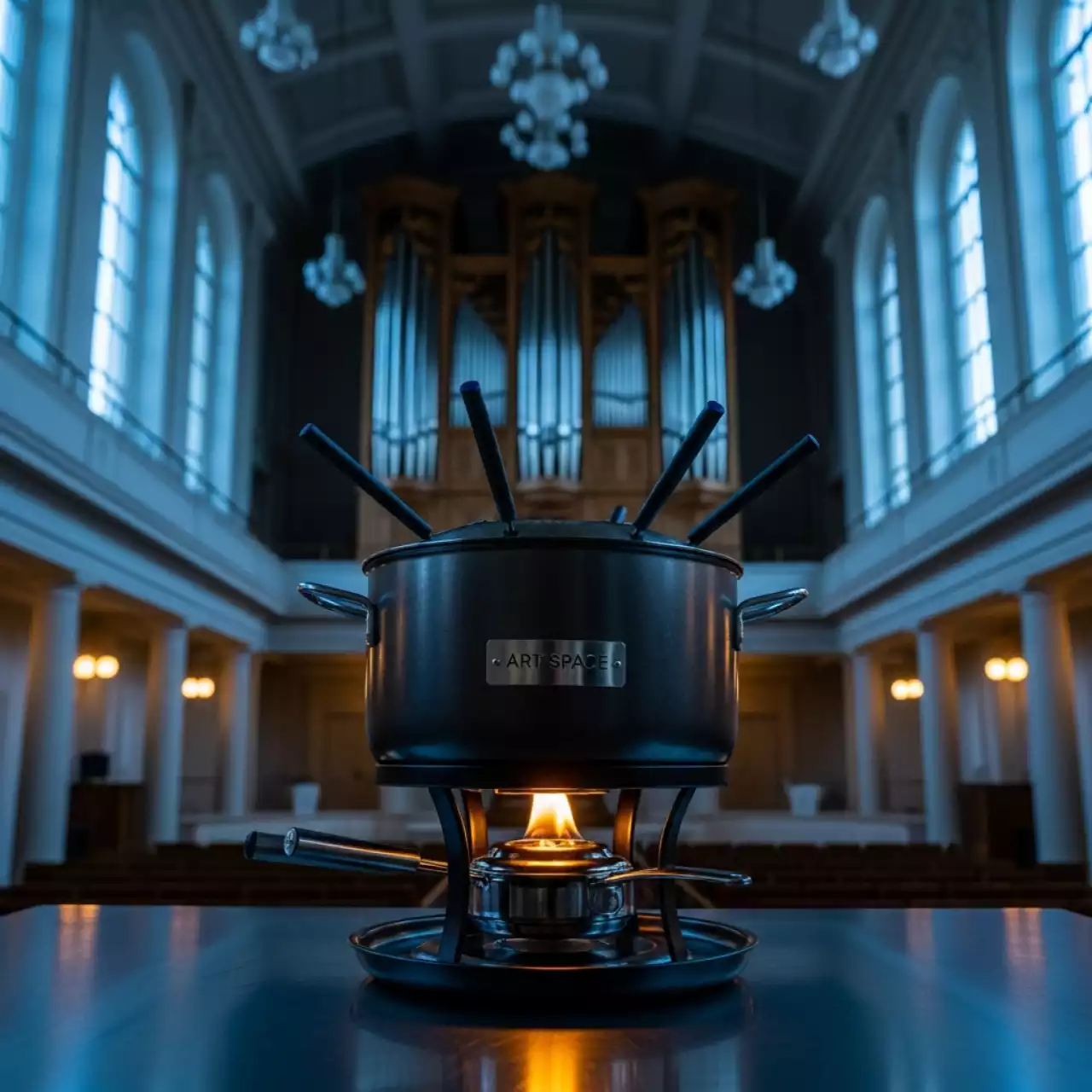 Аренда Фондю для сыра 6 вилочек 15 л в Зале органной и камерной музыки — ART SPACE