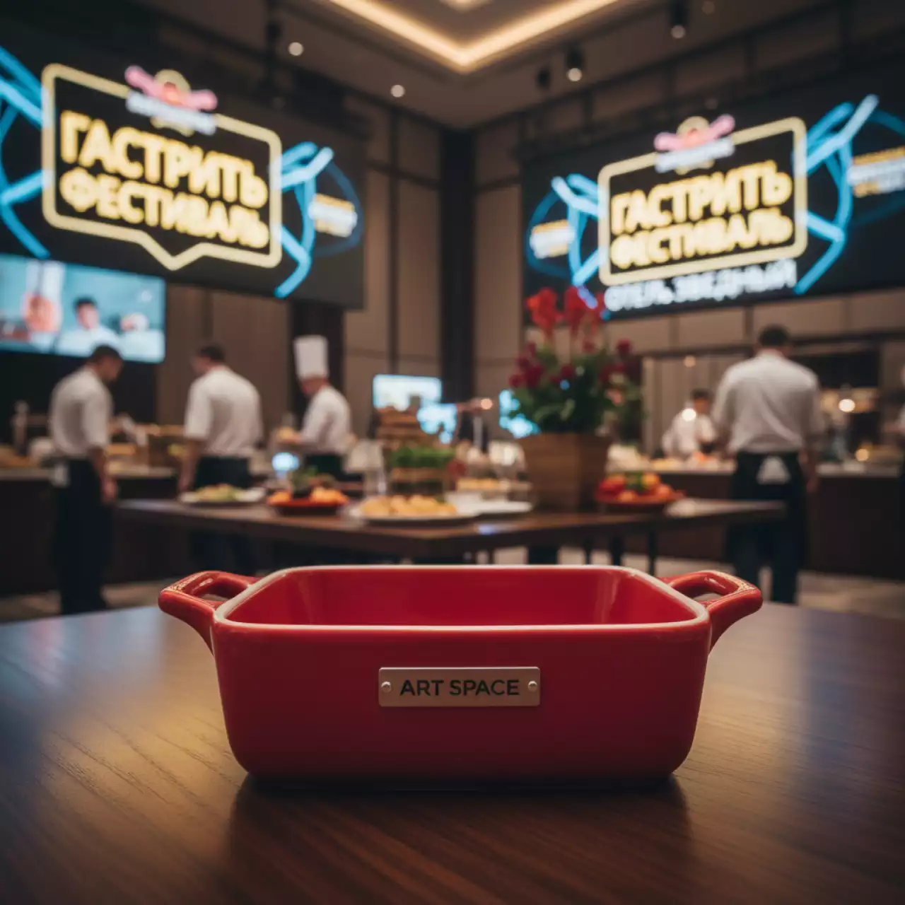 Аренда Форма квадратная красная с ручками 68х68 мм 90 мл высота 35 мм в отеле «Звездный» — ART SPACE