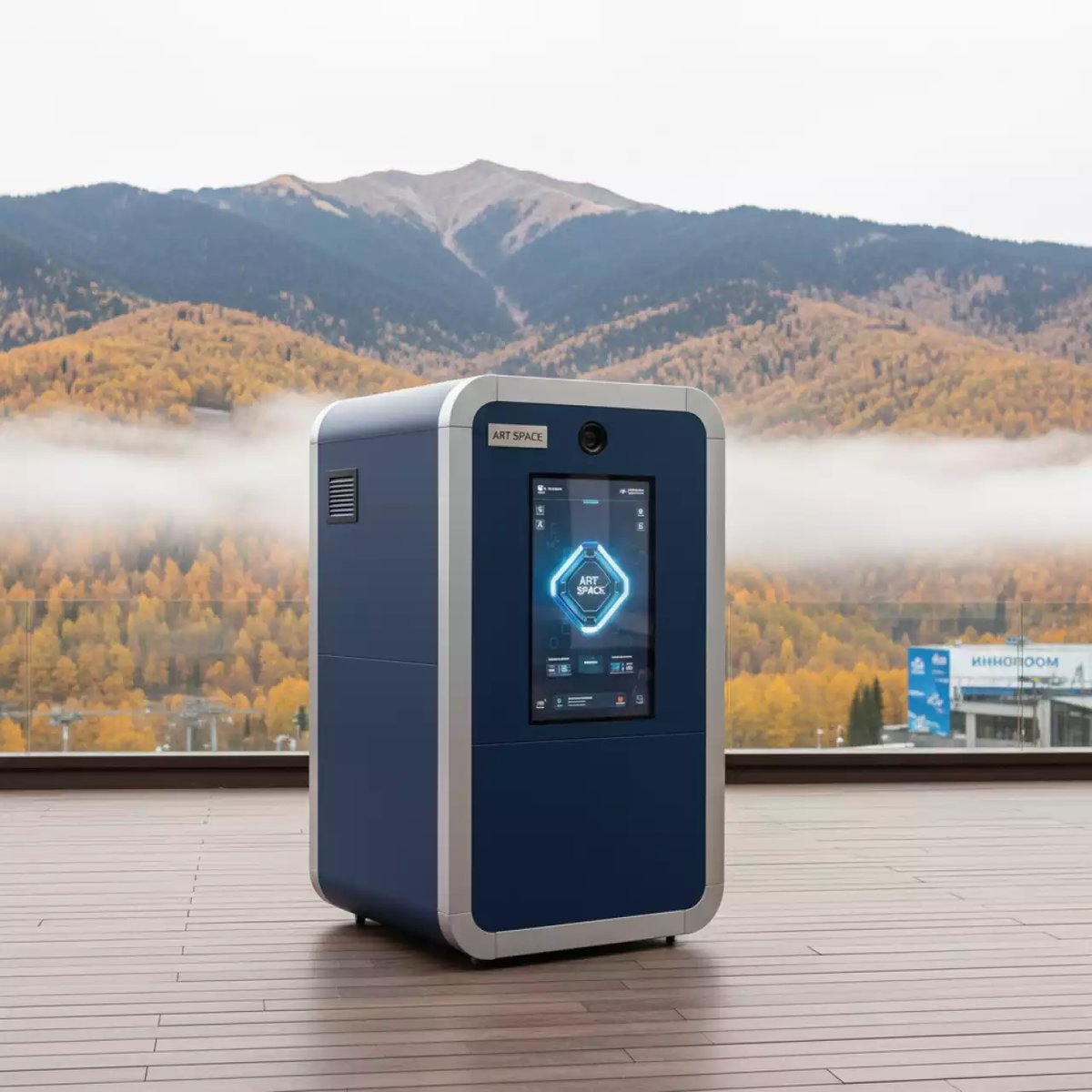 Аренда Фотобудка квадратная на 23 февраля на курорте «Газпром» (Альпика) — ART SPACE