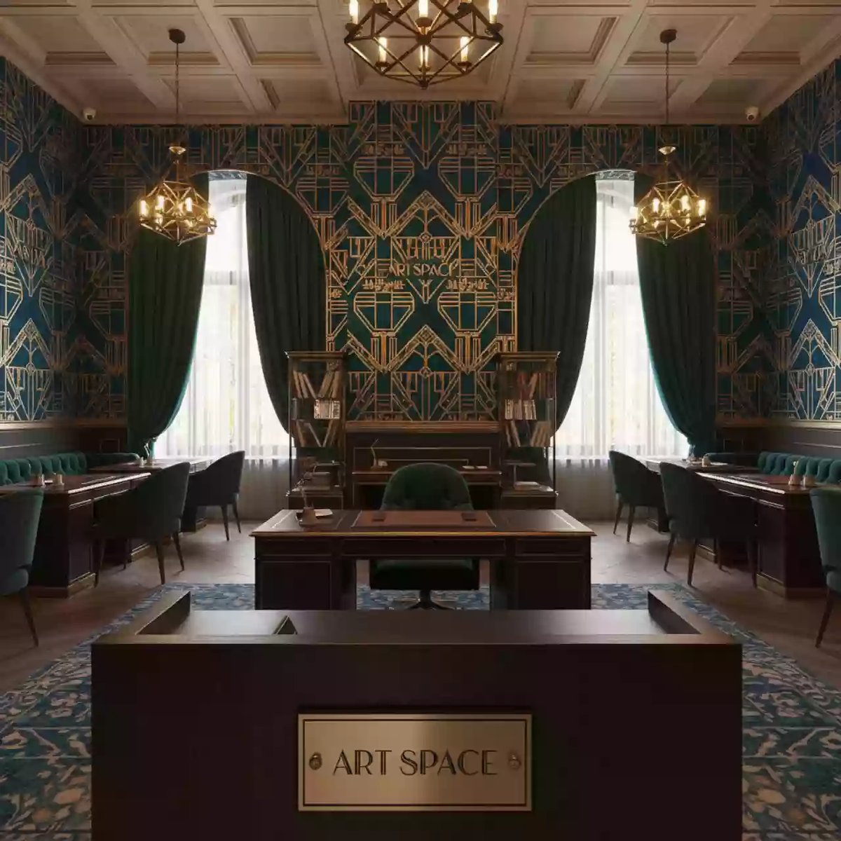 Аренда Фотообои антимаркер для оформления офиса в ресторане «Магеллан» — ART SPACE