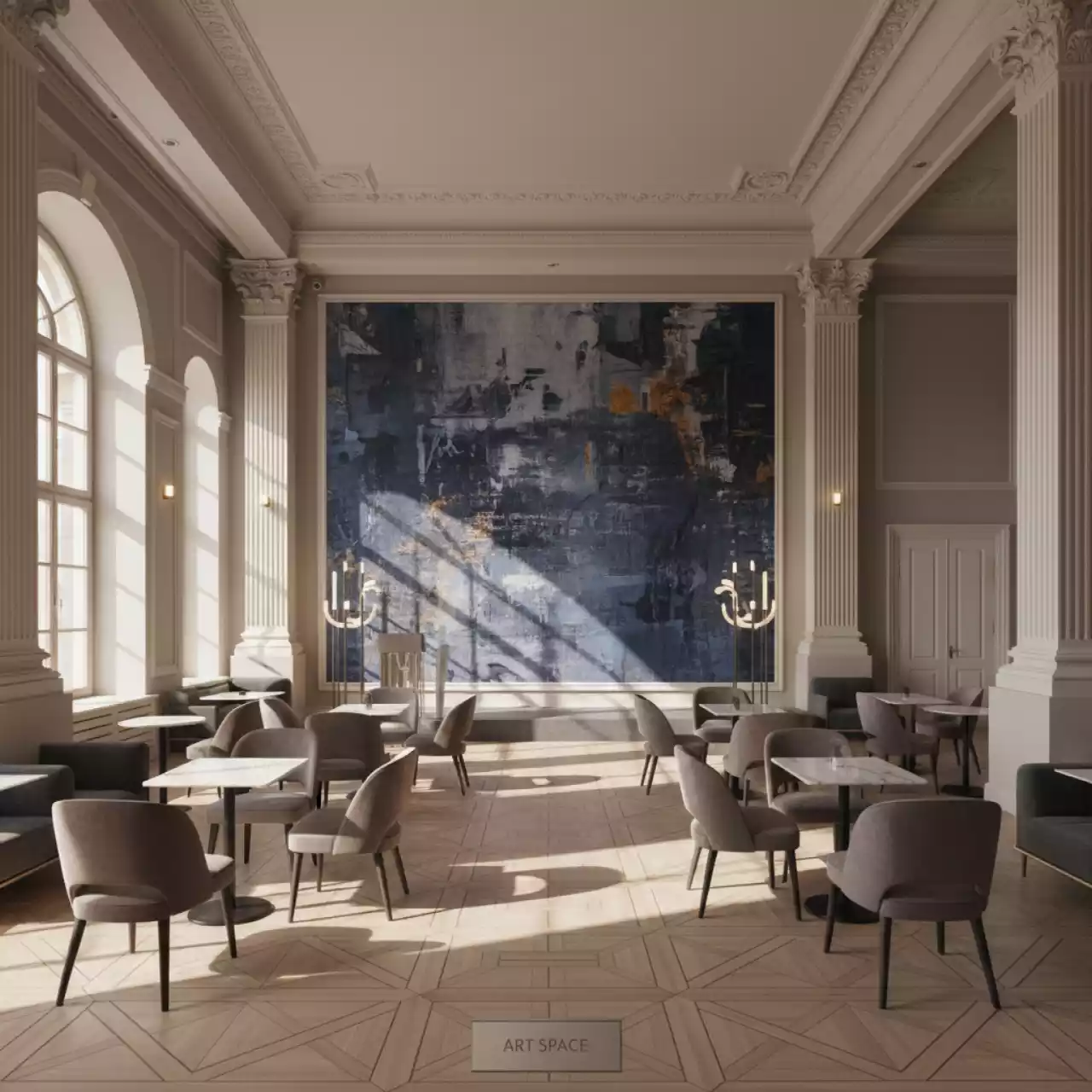 Аренда Фотообои матовые антимаркер в стиле гранж в санатории «Черноморье» — ART SPACE