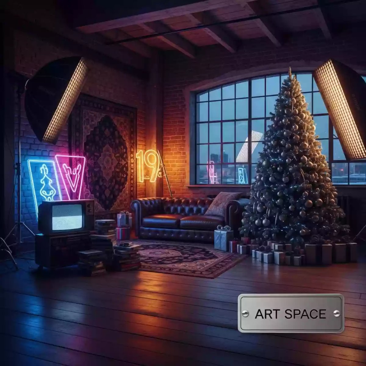 Аренда Фотозона 90 е новогодняя в зале «Чайка» (Морпорт) — ART SPACE