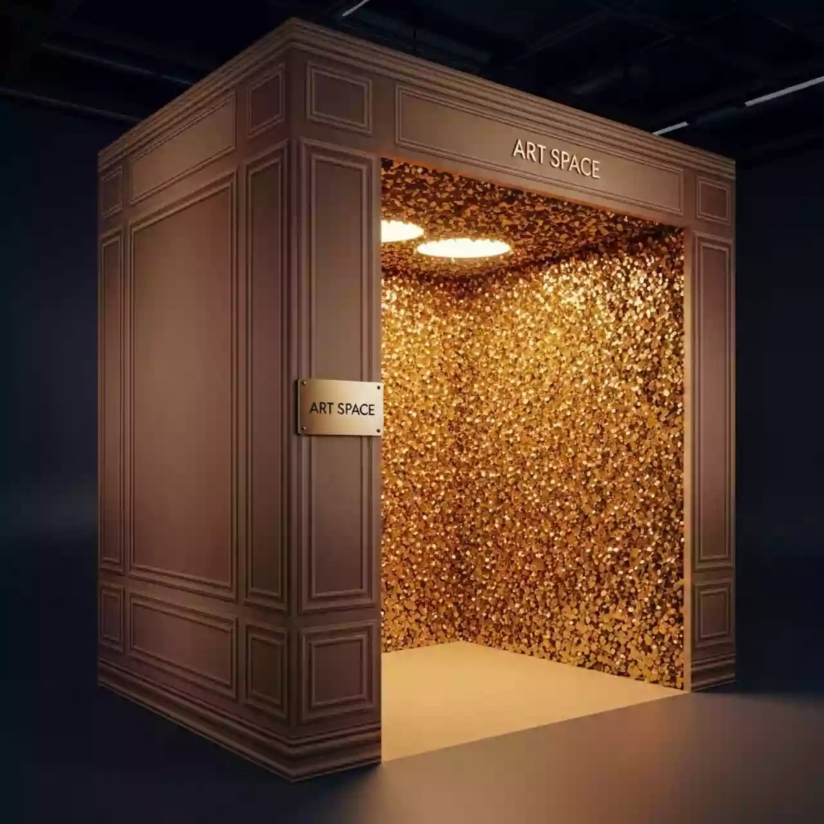 Аренда Фотозона большая с золотыми пайетками в Red Arena — ART SPACE