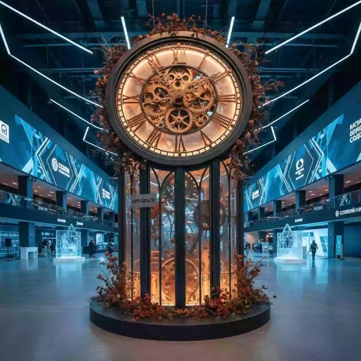 Аренда Фотозона часы большие в ледовом дворце «Большой» — ART SPACE