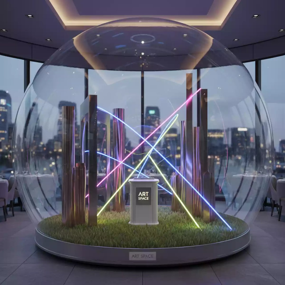 Аренда Фотозона Чудо шар в ресторане «La Terrazza» — ART SPACE