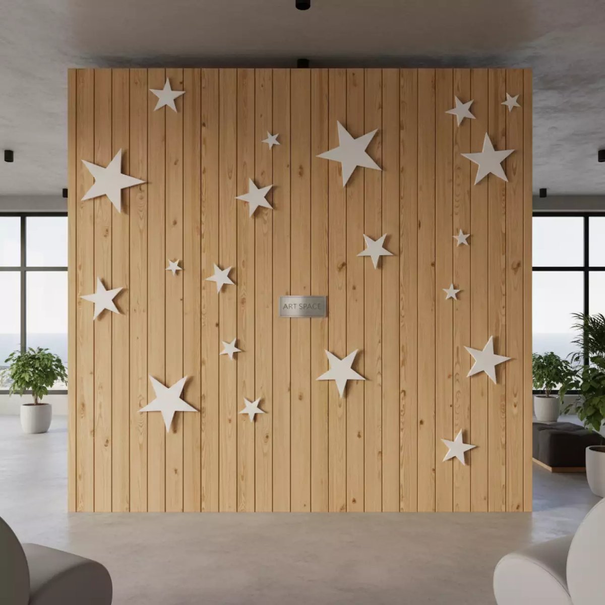 Аренда Фотозона деревянная с белыми звездами в санатории «Черноморье» — ART SPACE