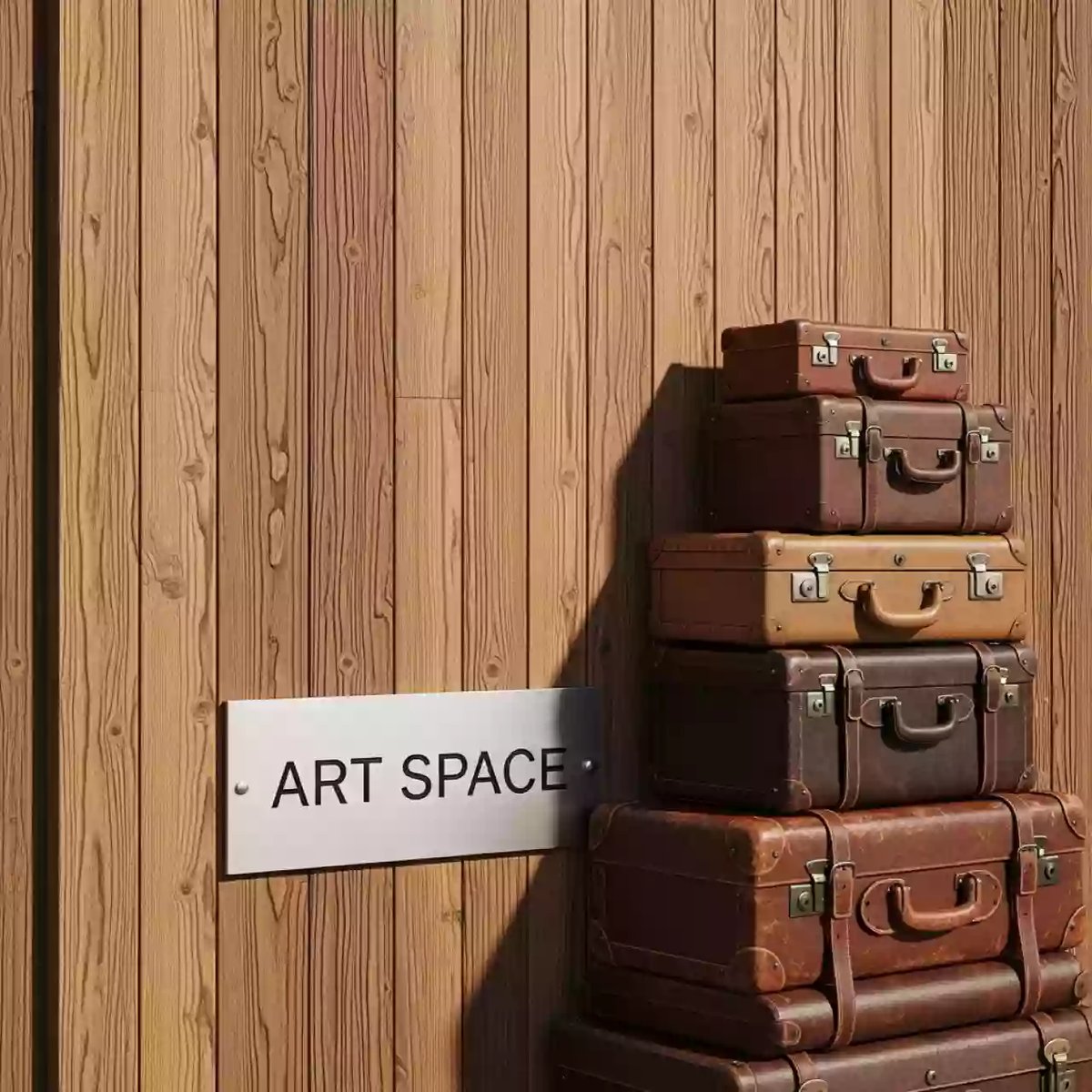 Аренда Фотозона деревянная с чемоданами на площадке Rosa Peak (2320м) — ART SPACE