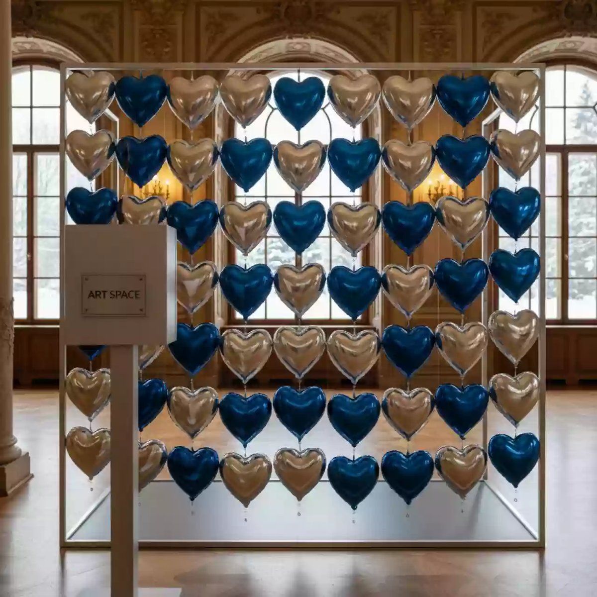 Аренда Фотозона фольгированные сердца на вилле «Анна» — ART SPACE