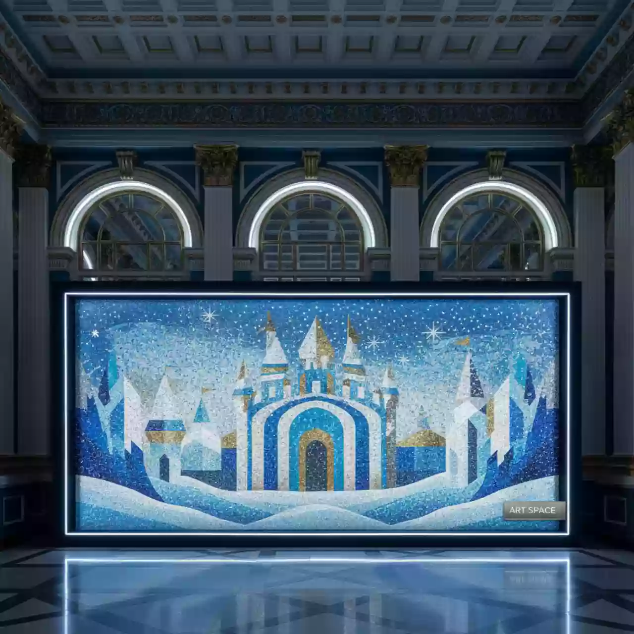 Аренда Фотозона фотомозаика в Ледовом дворце «Айсберг» — ART SPACE