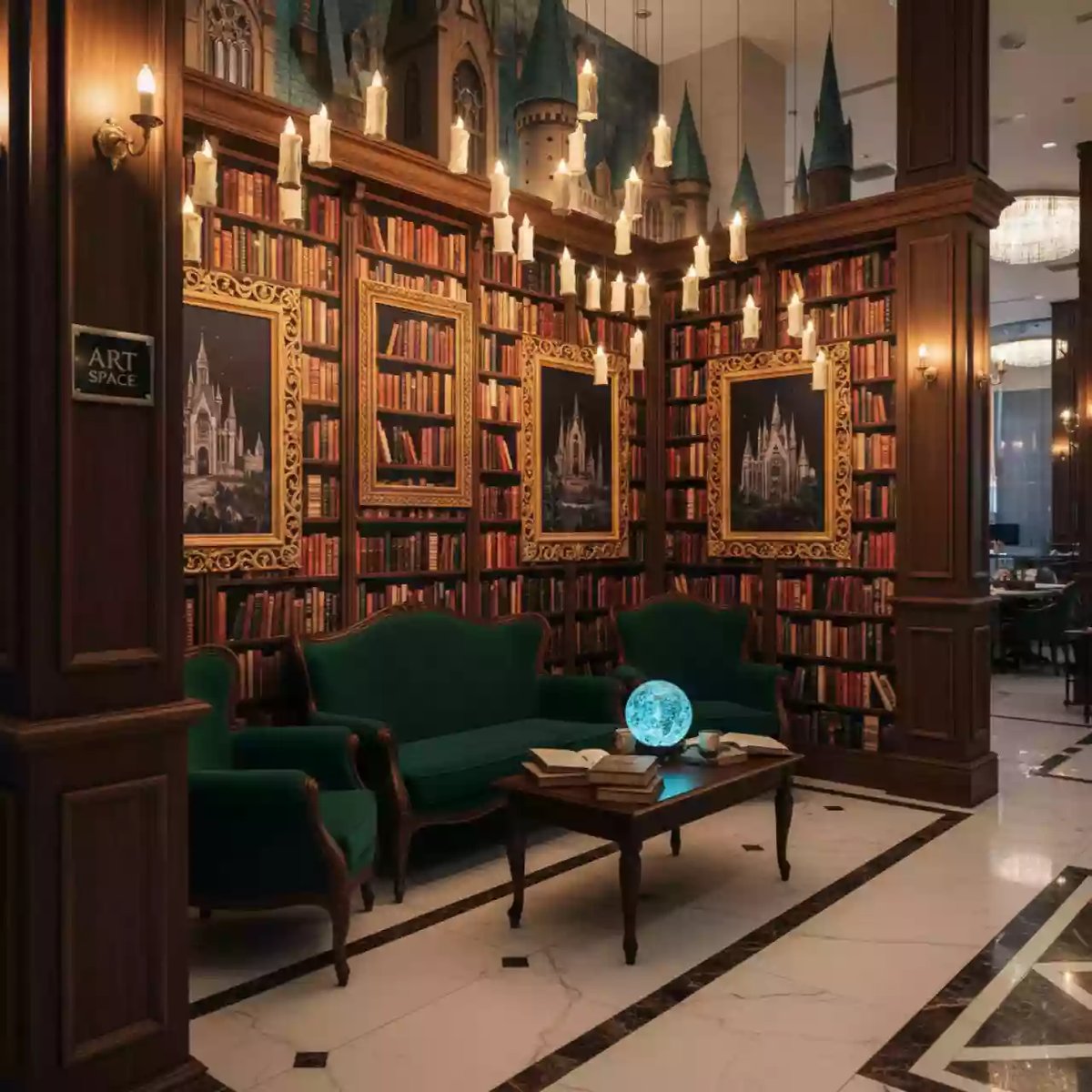 Аренда Фотозона Гарри Поттер в Хогвартсе в ресторане «Магадан» — ART SPACE