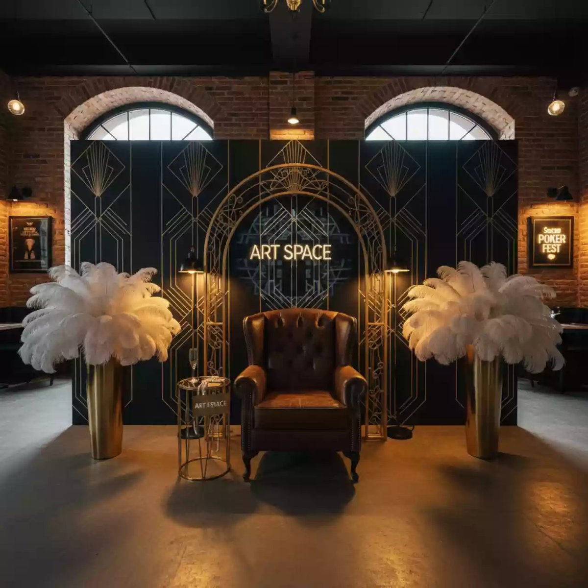 Аренда Фотозона Гэтсби в ресторане «Баран-Рапан» — ART SPACE