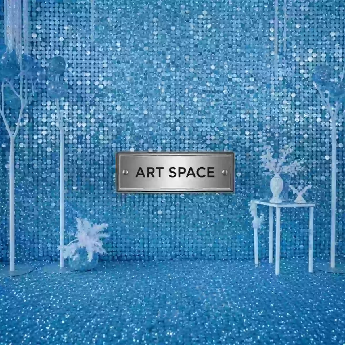 Аренда Фотозона из голубых пайеток к Новому году в Rodina Grand Hotel & SPA — ART SPACE