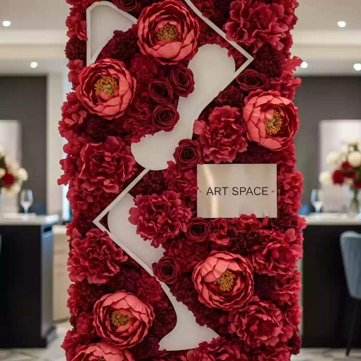 Аренда Фотозона из пионов в ресторане «Voda» — ART SPACE