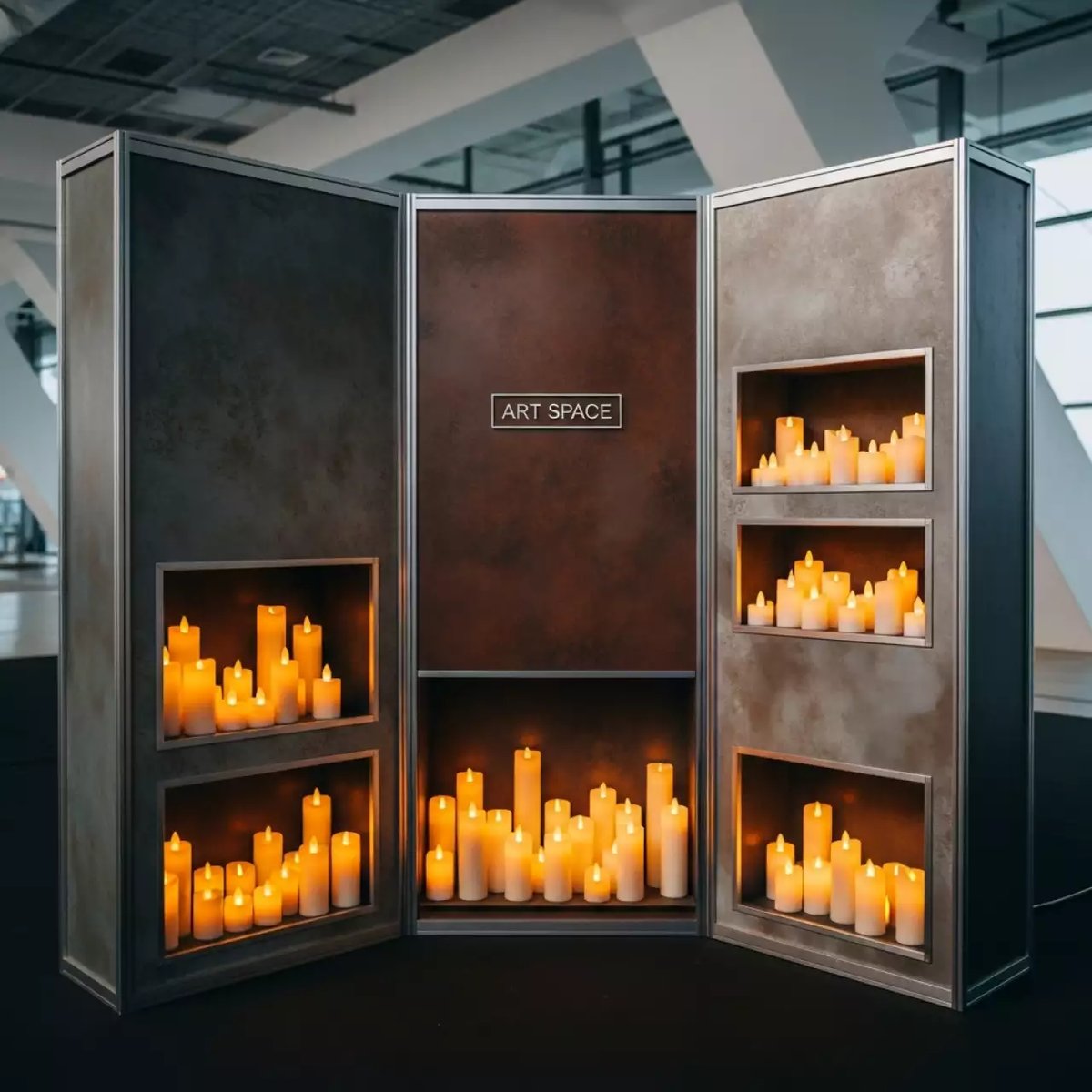 Аренда Фотозона из трех частей с электронными свечами на территории Морпорта Сочи — ART SPACE