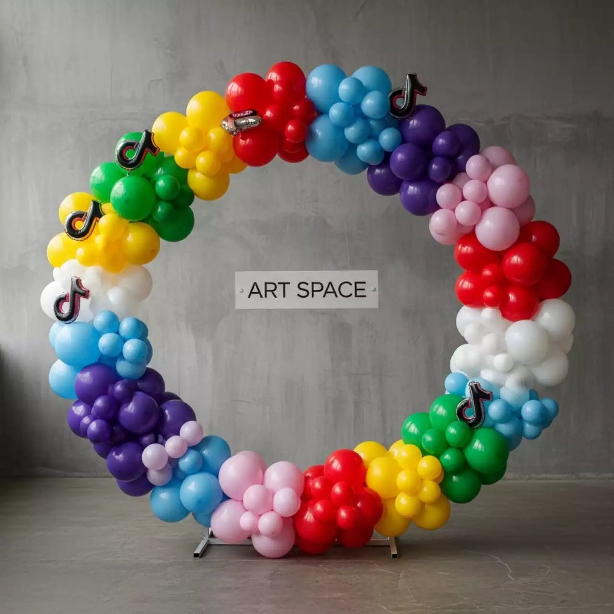 Аренда Фотозона круглая из шариков ТикТок в санатории «Октябрьский» — ART SPACE