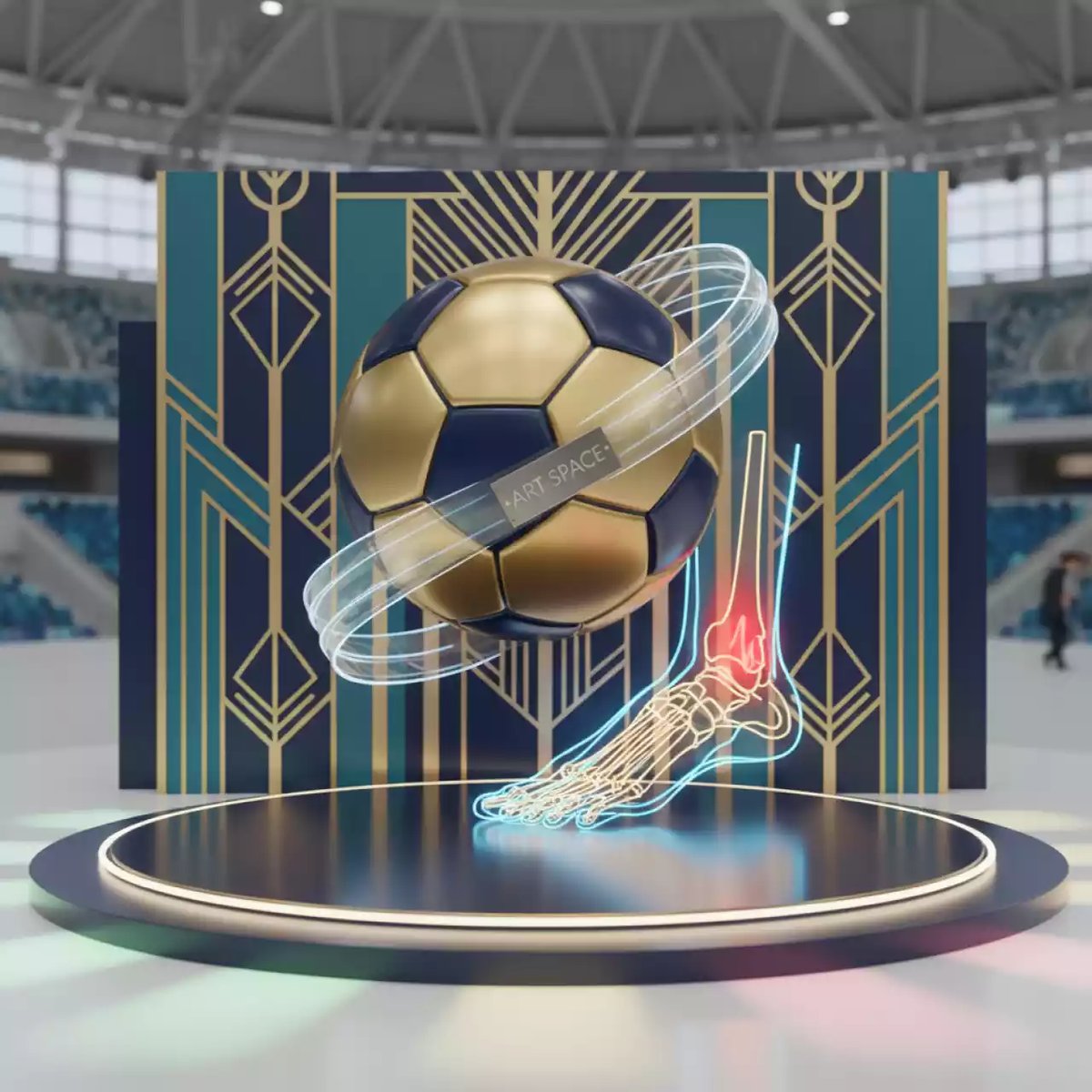 Аренда Фотозона мяч в игре травма стоп на арене «Фишт» — ART SPACE