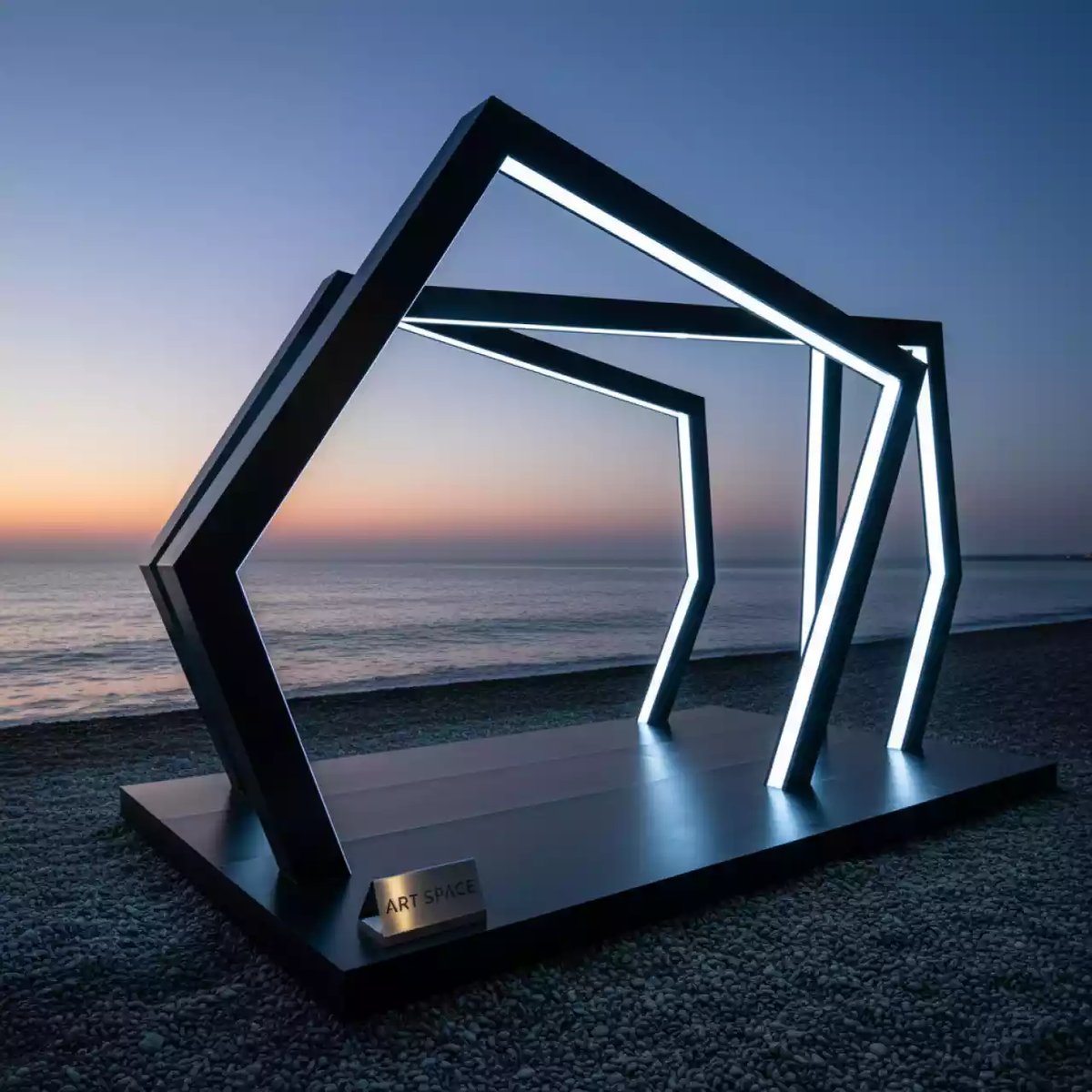 Аренда Фотозона New Year LED Light на пляже «Ривьера» — ART SPACE