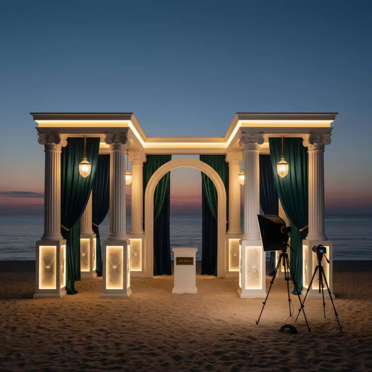 Аренда Фотозона ночная на пляже «Маяк» — ART SPACE