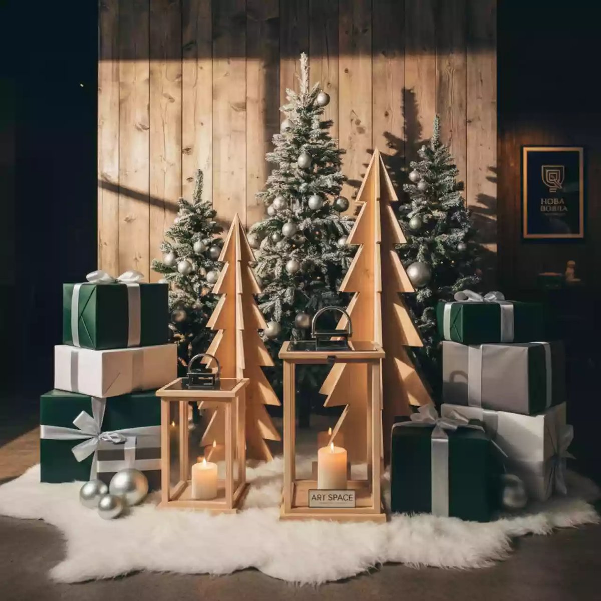 Аренда Фотозона новогодняя 2025 в ресторане «Сыроварня» — ART SPACE