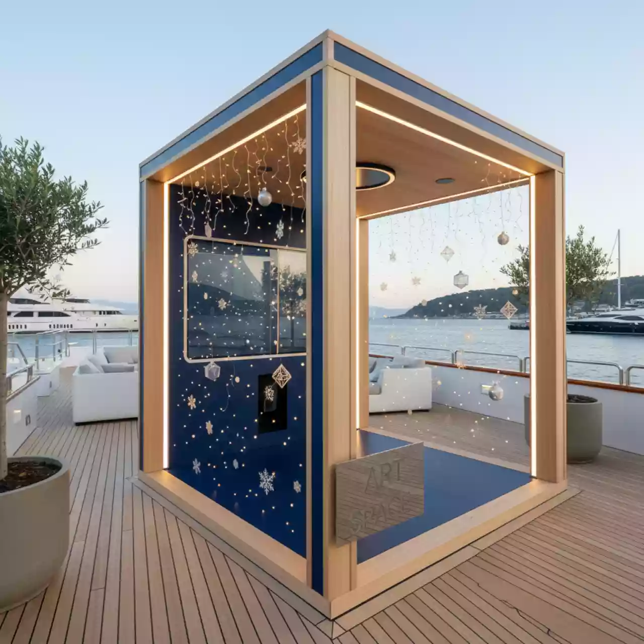 Аренда Фотозона новогодняя AR на VIP-яхте (Имеретинский порт) — ART SPACE
