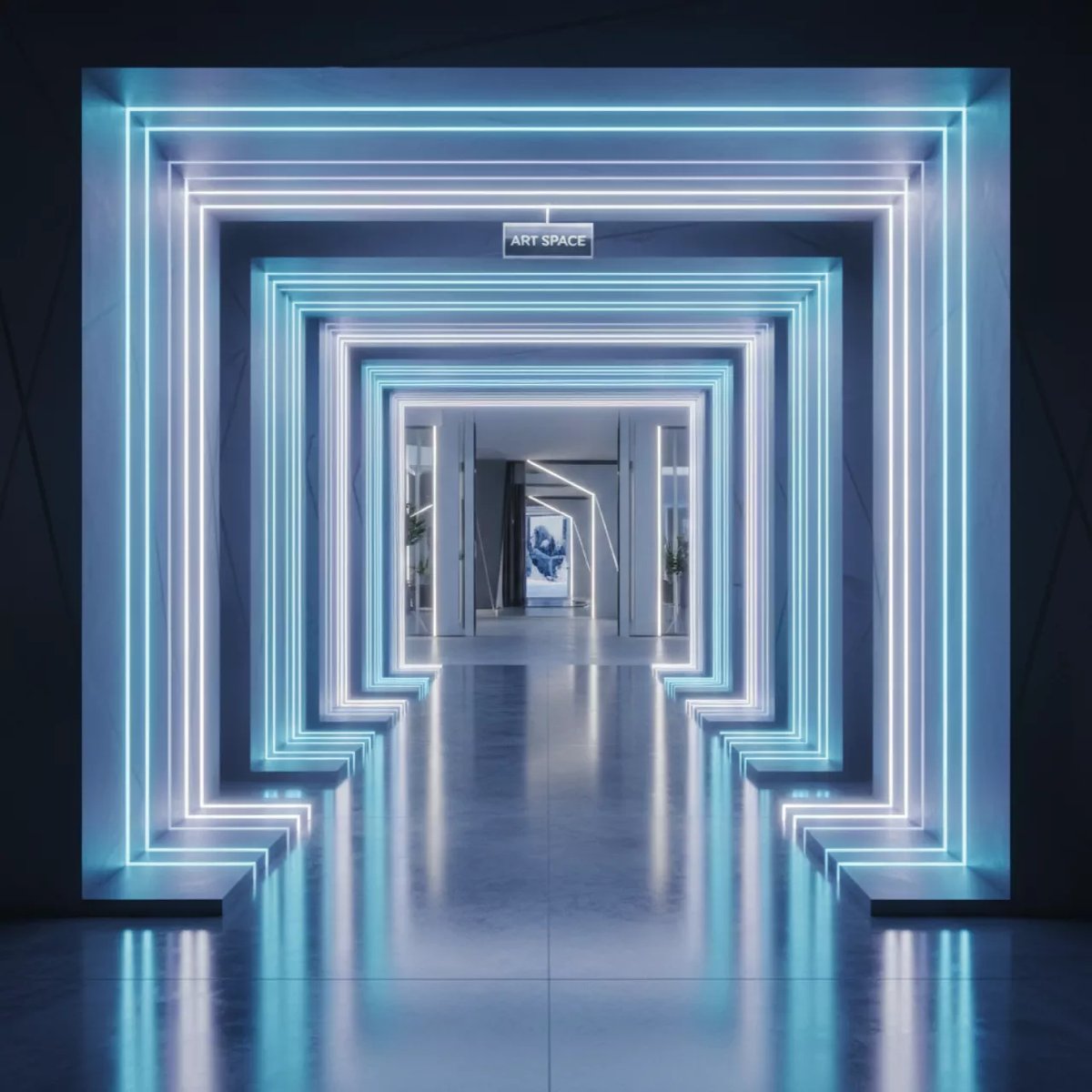 Аренда Фотозона новогодняя Неоновый тоннель в санатории «Русь» — ART SPACE