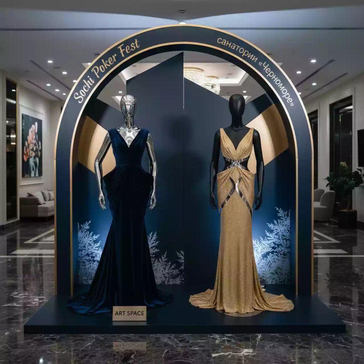 Аренда Фотозона новогодняя с манекенами в санатории «Черноморье» — ART SPACE