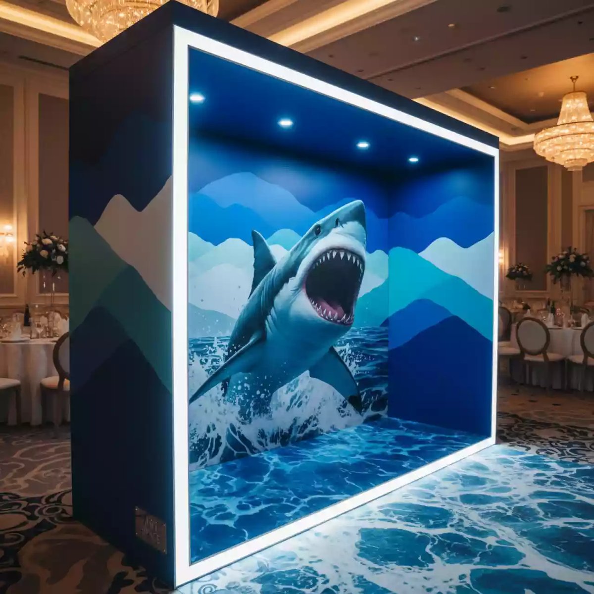 Аренда Фотозона Оптические иллюзии акула в Radisson Blu Resort & Congress Centre — ART SPACE