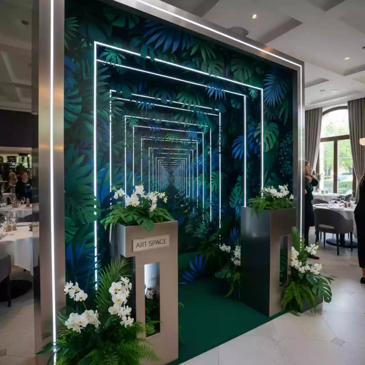 Аренда Фотозона «Оптические иллюзии Джунгли» в ресторане «Плакучая Ива» — ART SPACE