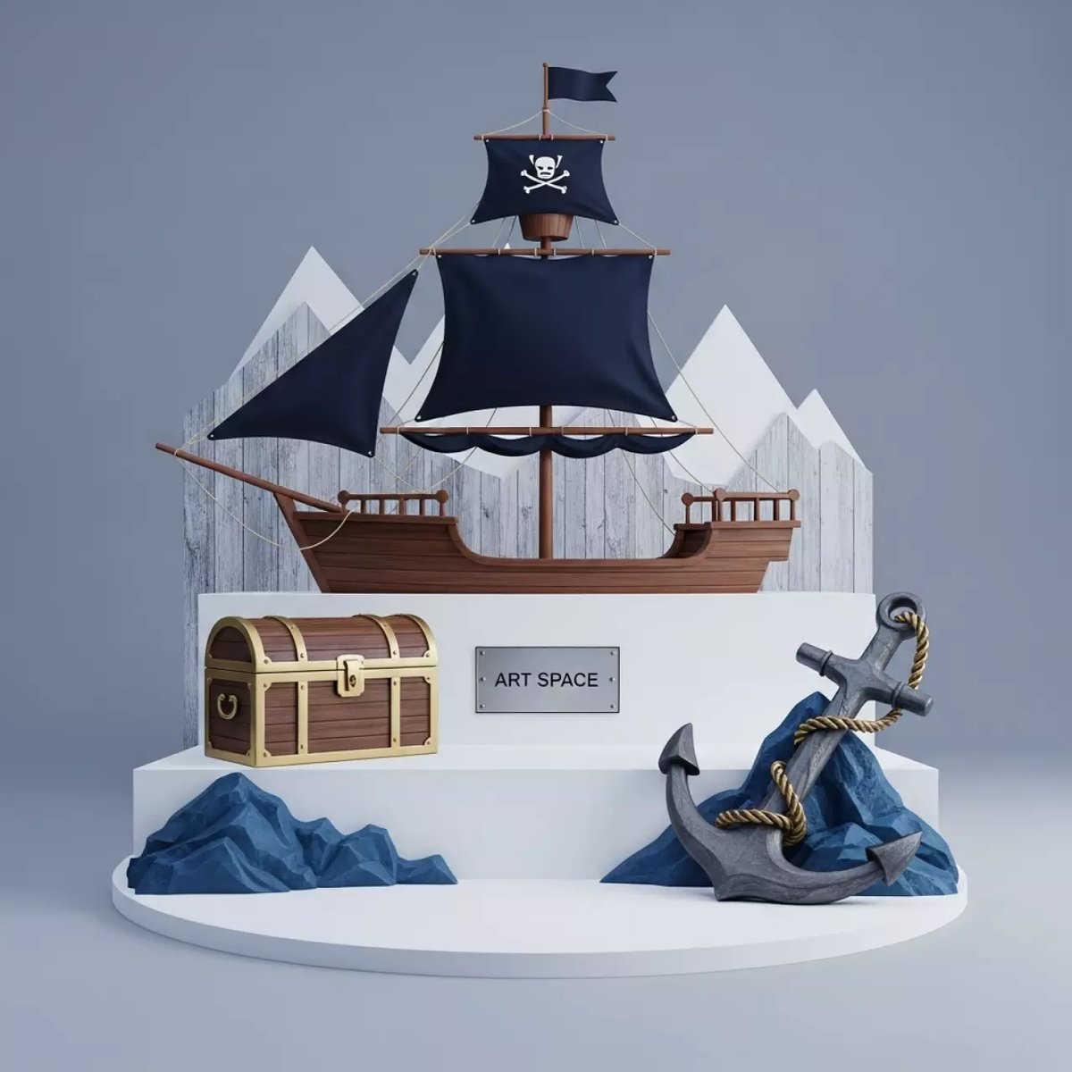 Аренда Фотозона пиратская на детский праздник на курорте «Газпром» (Альпика) — ART SPACE