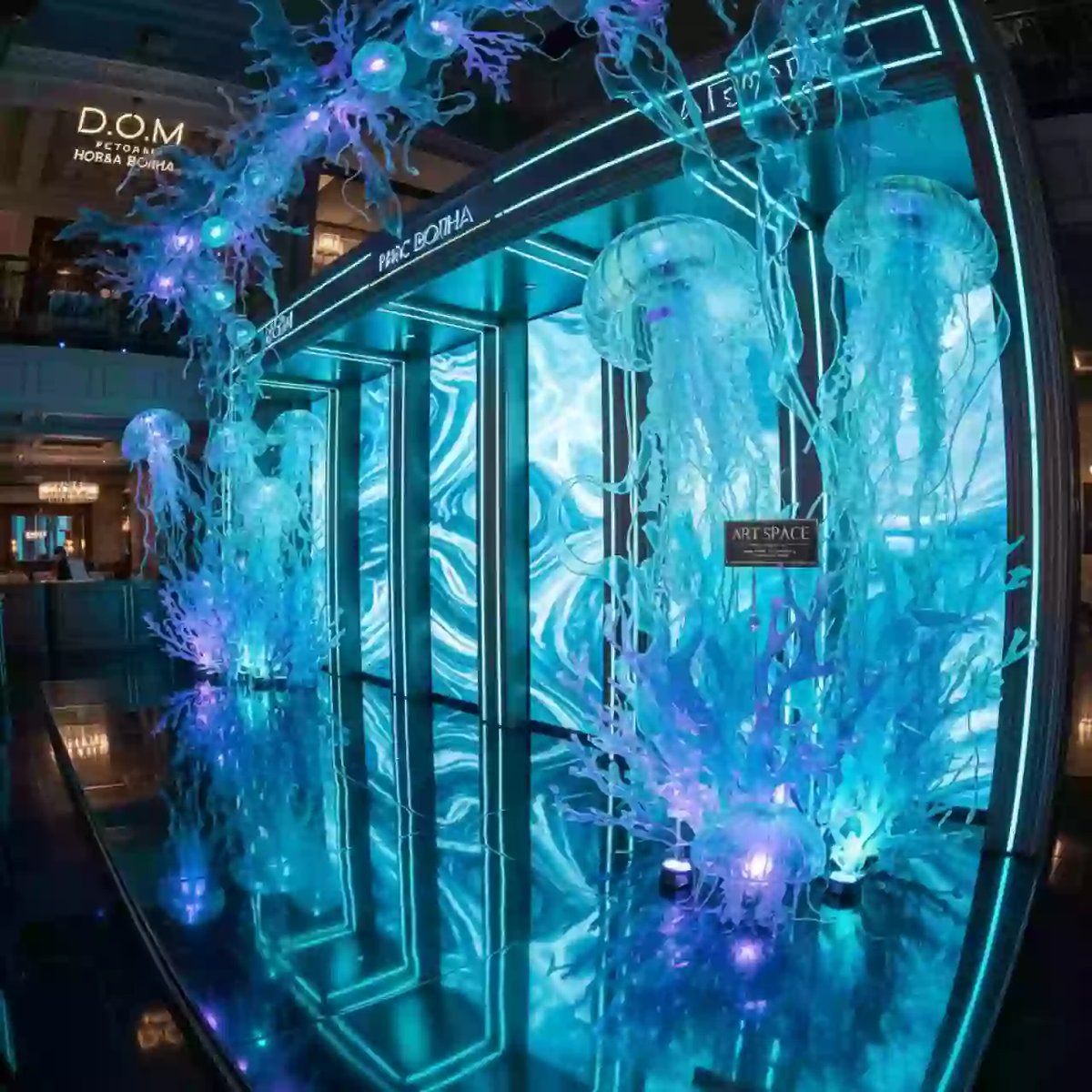 Аренда Фотозона подводный мир в ресторане «D.O.M» — ART SPACE