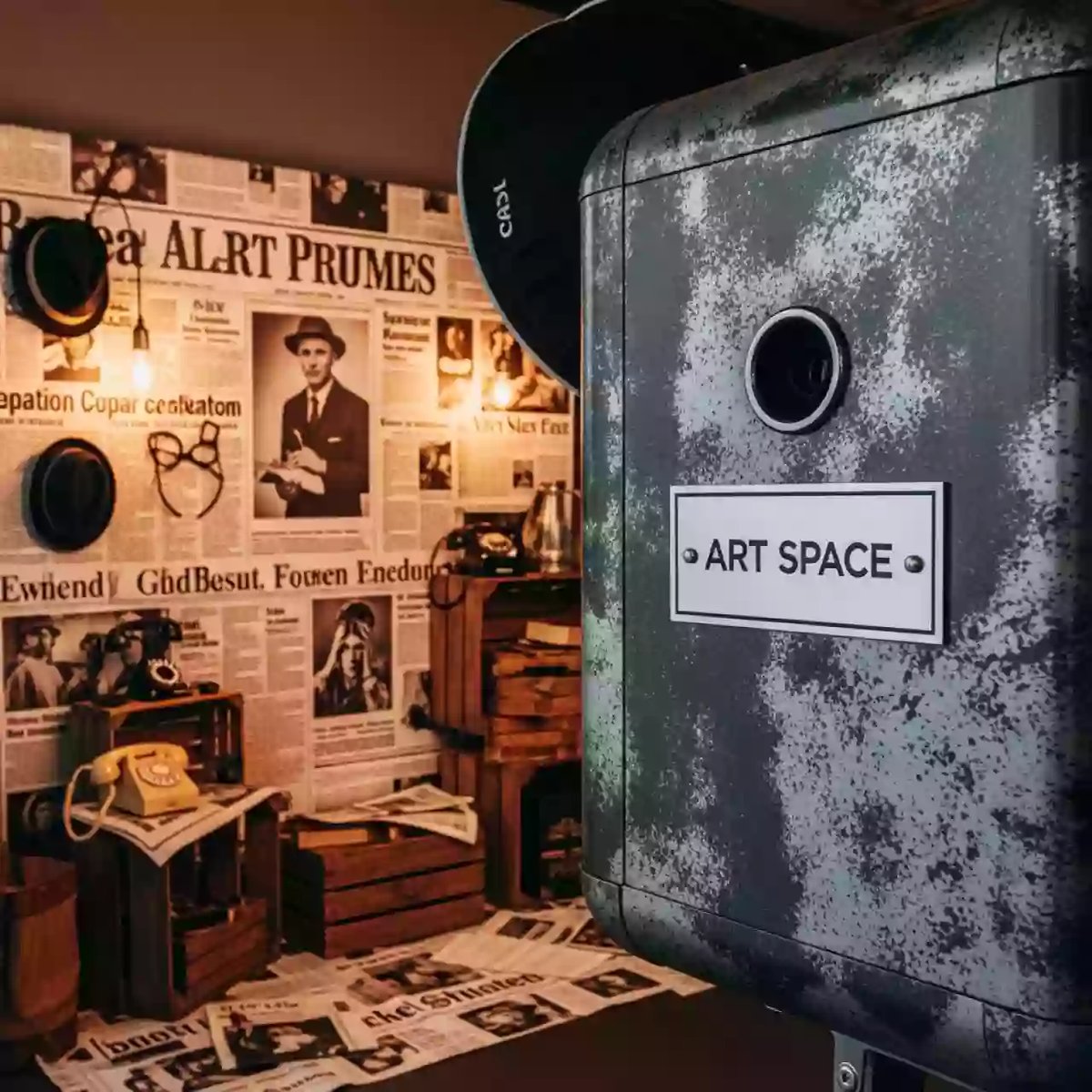 Аренда Фотозона ретро газеты в ледовом дворце «Роза Хутор» — ART SPACE