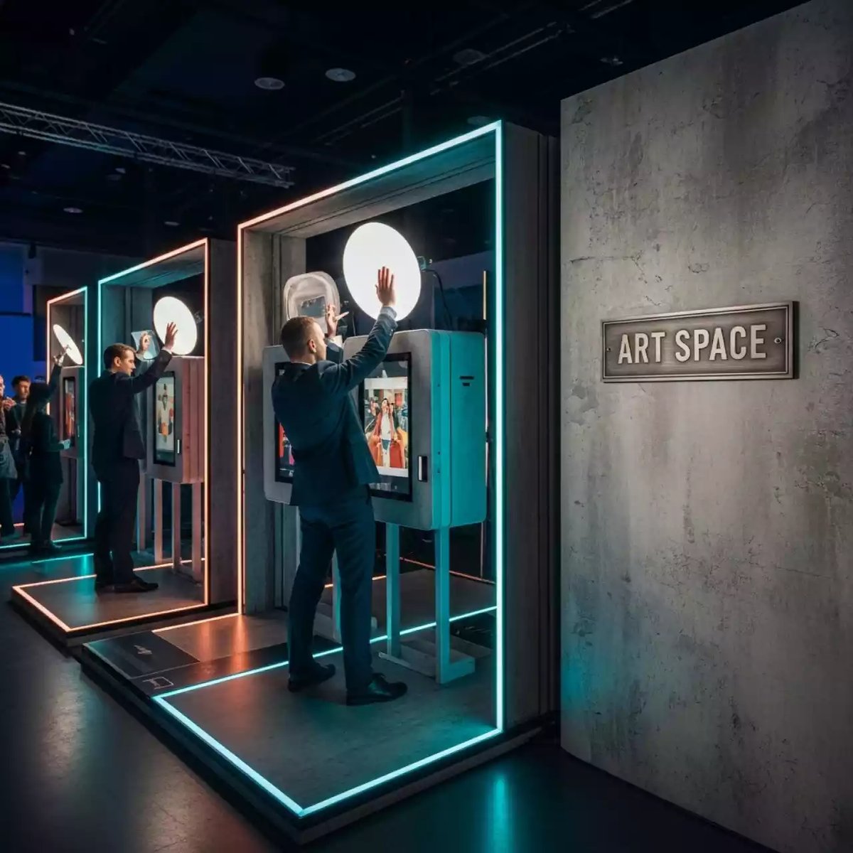 Аренда Фотозона с GIF стойками в санатории «Октябрьский» — ART SPACE