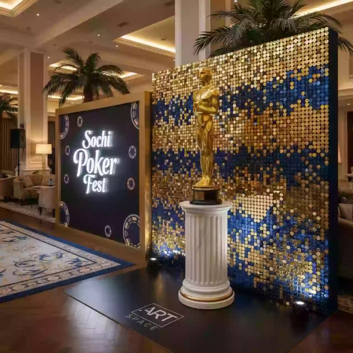 Аренда Фотозона с пайетками и "Оскаром" в Grand Karat Sochi — ART SPACE