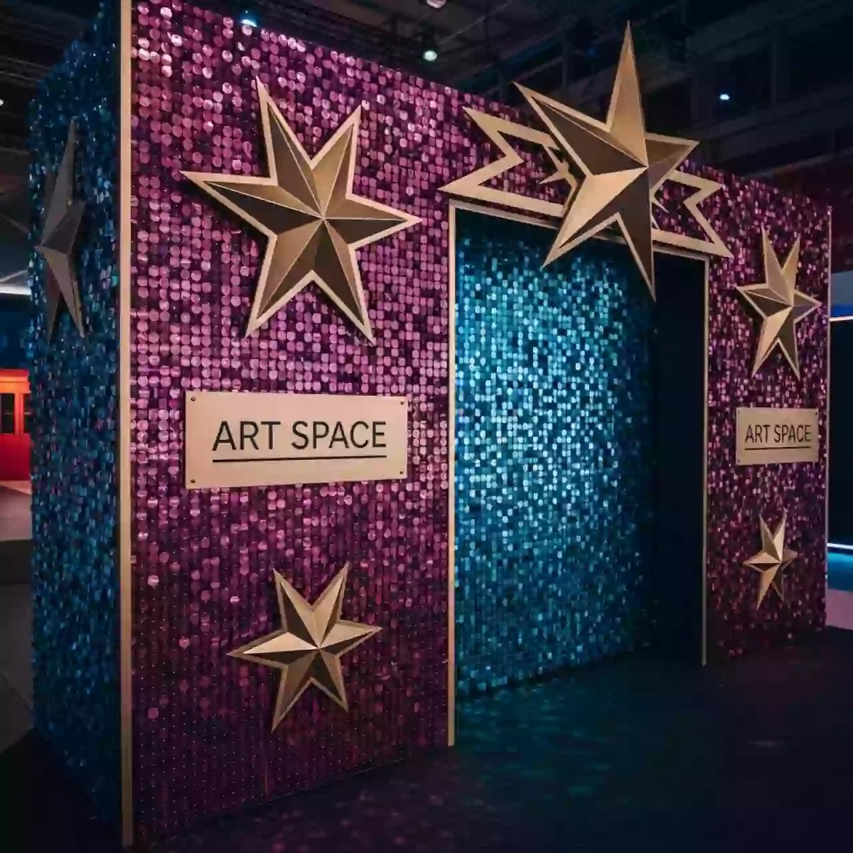 Аренда Фотозона с пайетками и звездами в Red Arena — ART SPACE