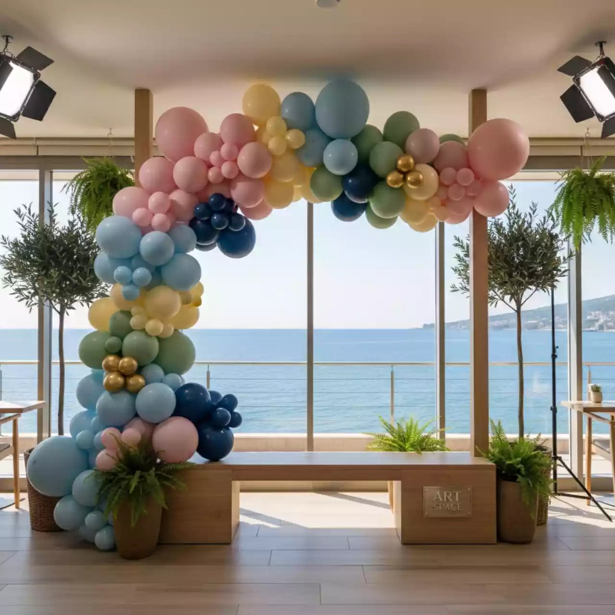 Аренда Фотозона с шарами в ресторане «Sanremo» — ART SPACE