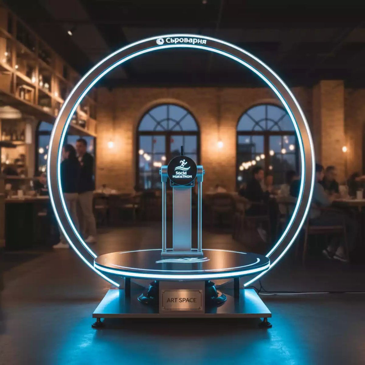 Аренда Фотозона Селфи 360° 3D в ресторане «Сыроварня» — ART SPACE