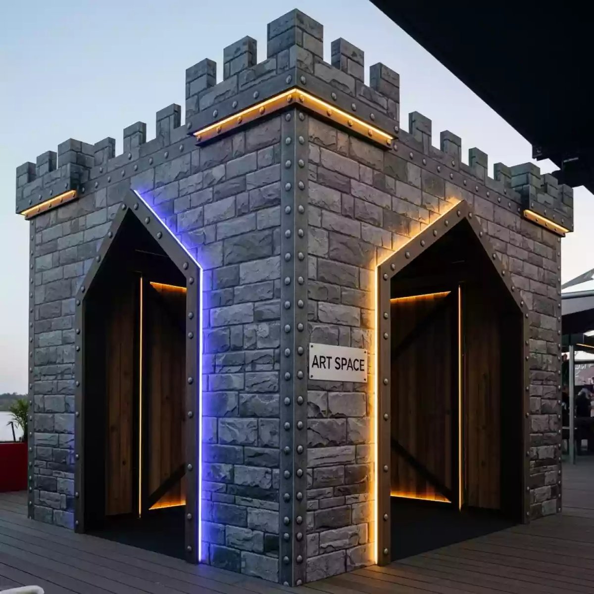 Аренда Фотозона шотландский замок на пляжных клубах Хосты — ART SPACE