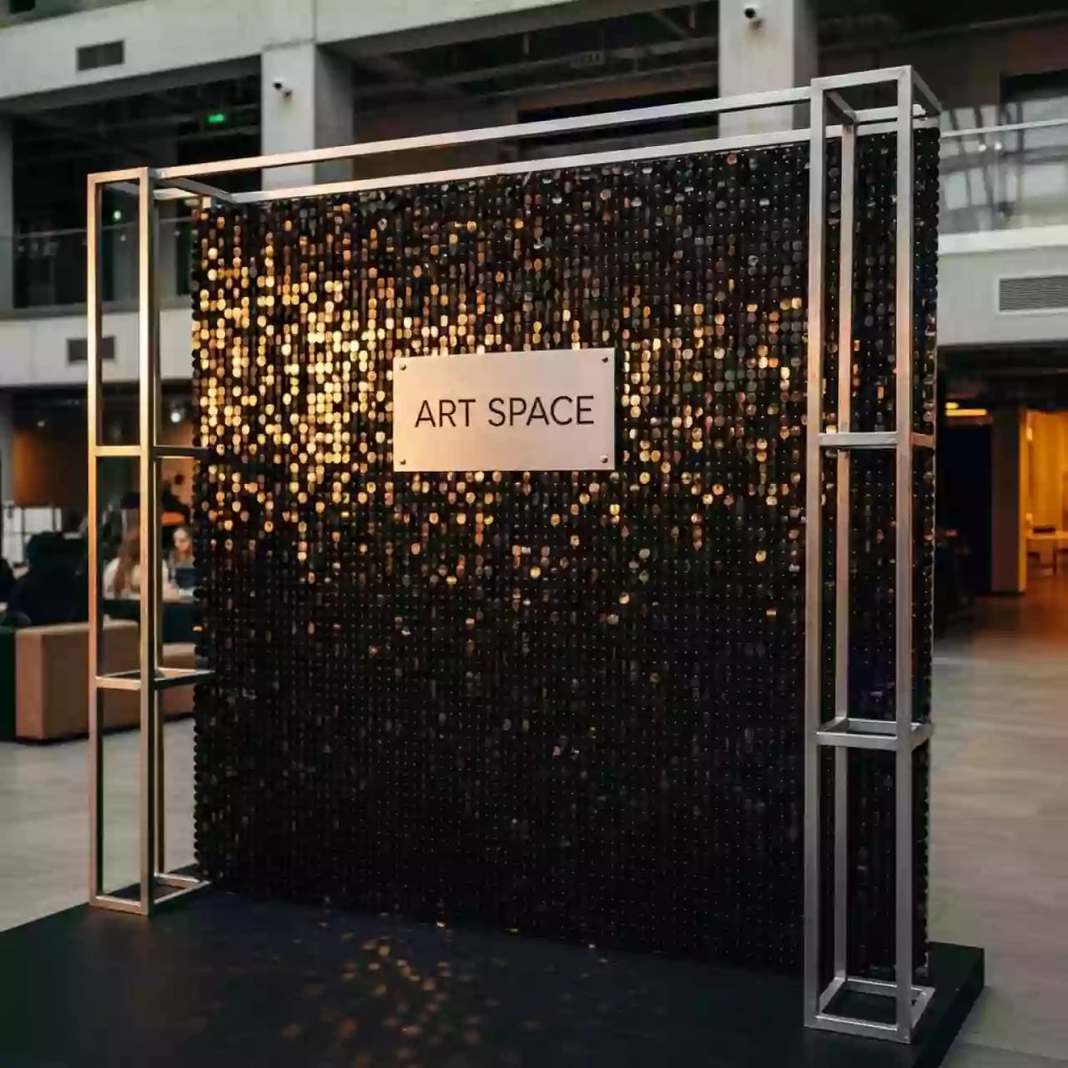 Аренда Фотозона средняя с черными пайетками в Ледовом дворце «Айсберг» — ART SPACE